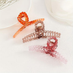 3pcs Beaded Hair Claw Gradient Hair Claw Nonslip Ponytail Holder