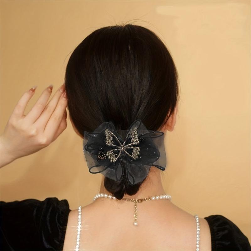 Mesh Hair Tie Back Head Elastic Scrunchie Head Jewelry Hair Accessories
