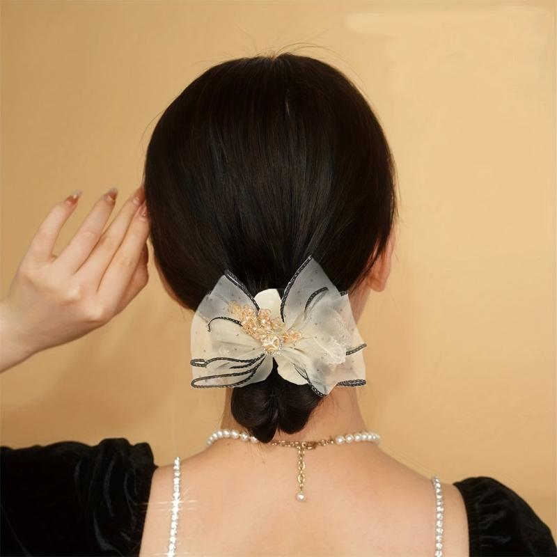 Mesh Hair Tie Back Head Elastic Scrunchie Head Jewelry Hair Accessories