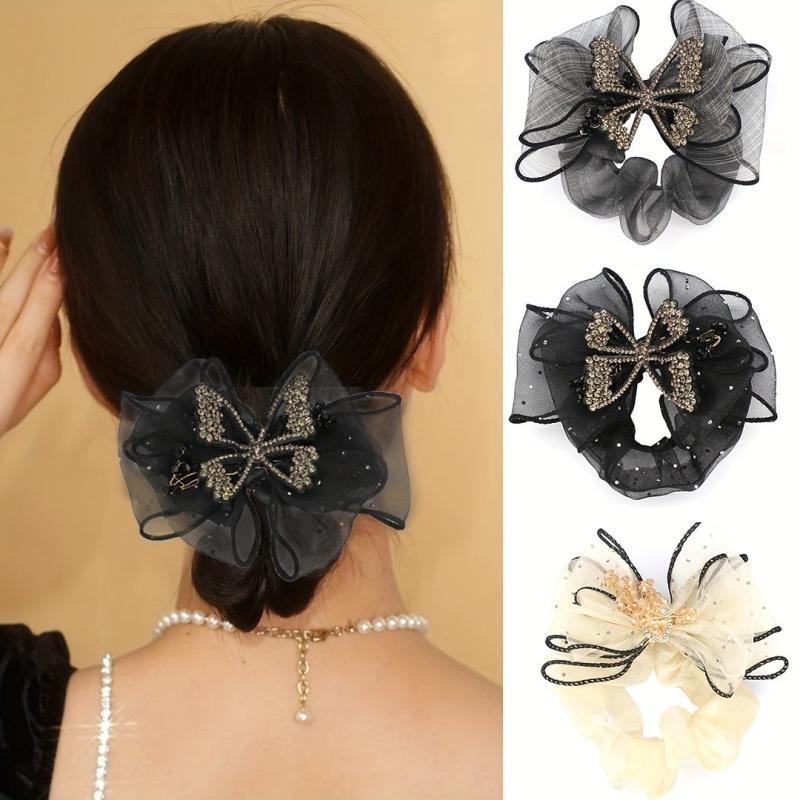 Mesh Hair Tie Back Head Elastic Scrunchie Head Jewelry Hair Accessories