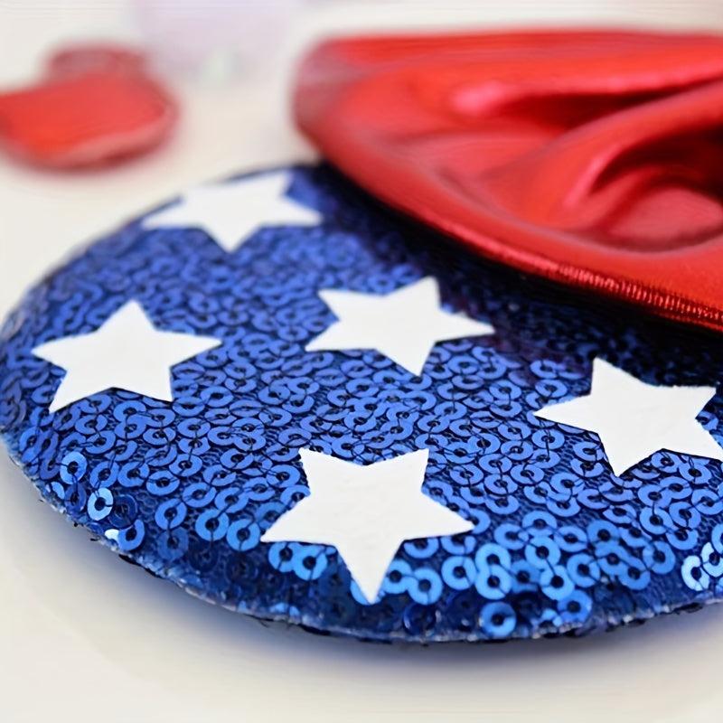 Independence Sequin Star Headband Mouse Ears Bow