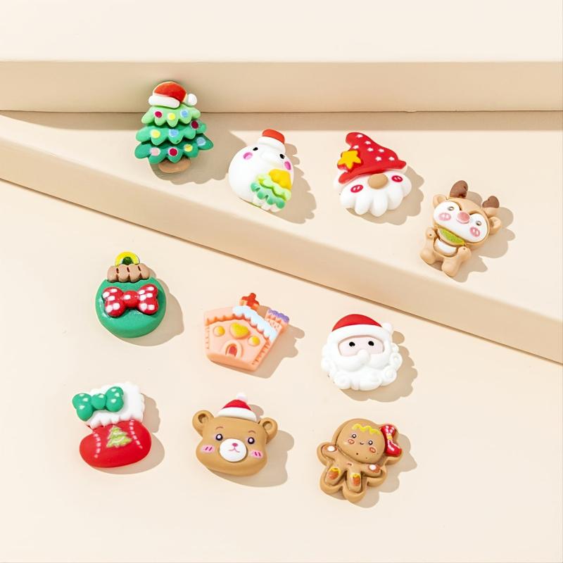 DIY Christmas Resin Accessories Party Women 10pc