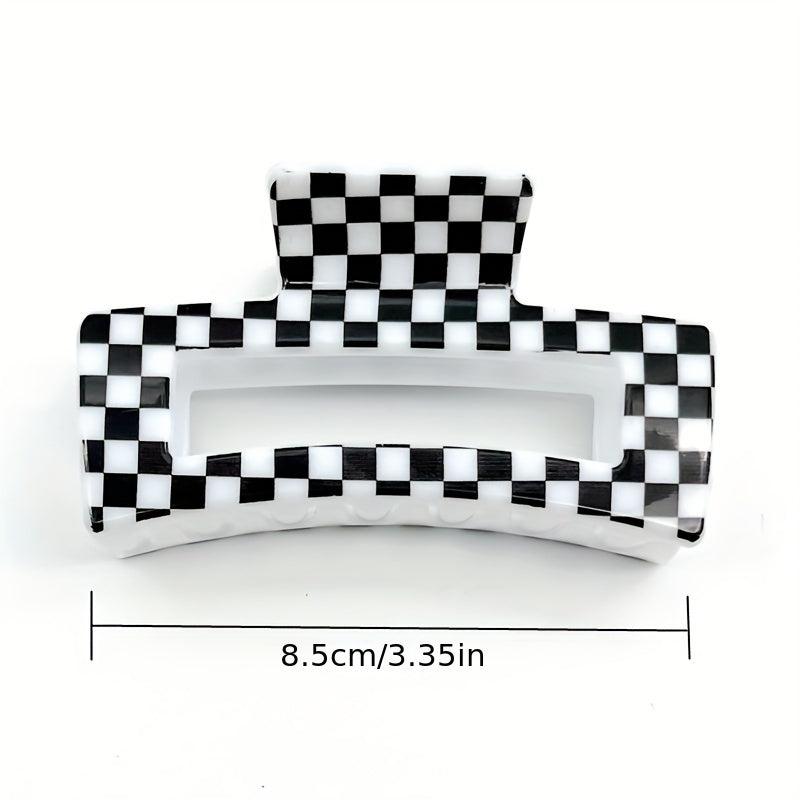 Plaid Pattern Hollow Hair Claw Shark Claw Hair Accessories