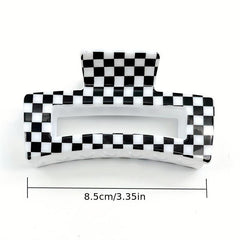 Plaid Pattern Hollow Hair Claw Shark Claw Hair Accessories