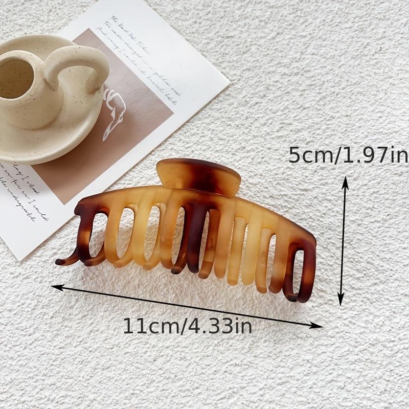 4pcs Tortoiseshell Hair Claw Clips for Women Oversize Matte Hair Clips
