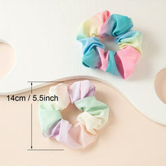 2pcs Tie Dye Scrunchies Hair Tie Ponytail Holder for Women Girls