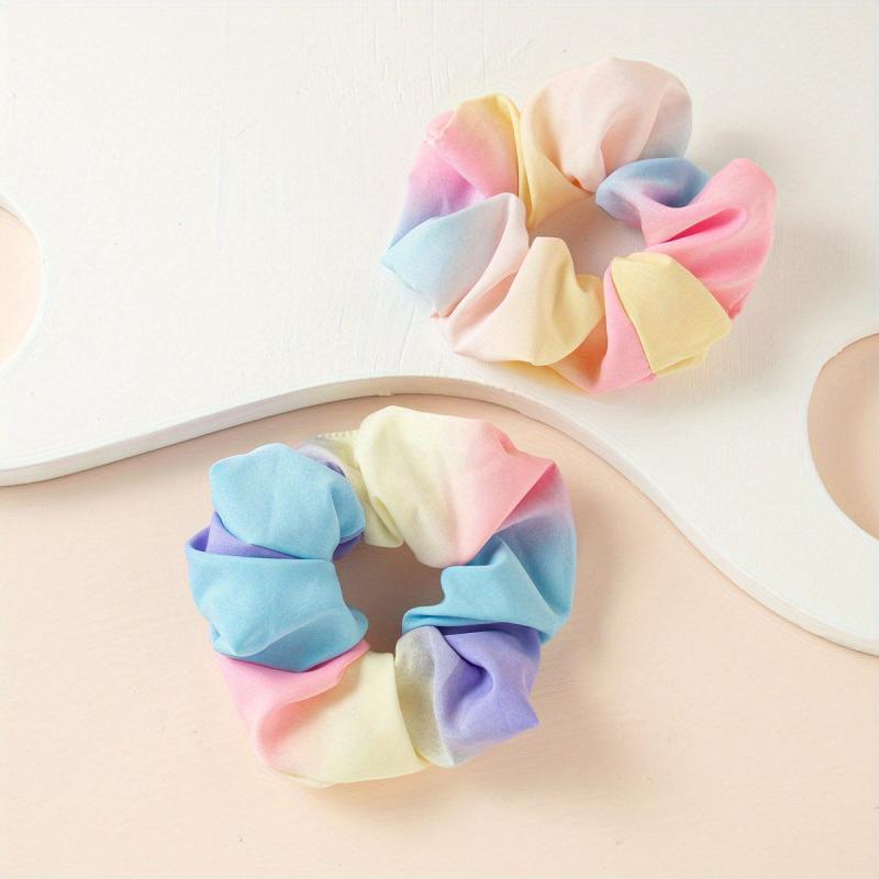2pcs Tie Dye Scrunchies Hair Tie Ponytail Holder for Women Girls