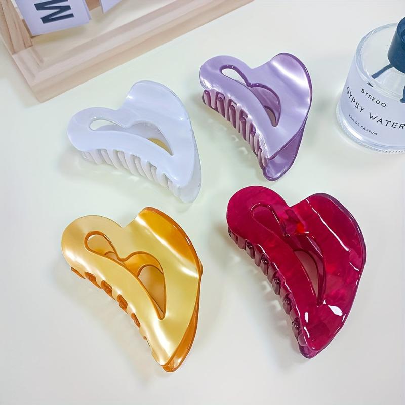 Heart Shaped Hair Claw Clip for Women Girls Hair