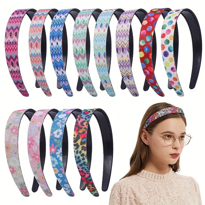 Female Polka Dot Headband Gradient Leopard Print Hair Band