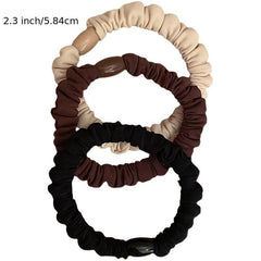 10pcs Ruched Hair Tie Scrunchies Elastic Hair Bands Ponytail Holder
