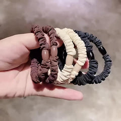 10pcs Ruched Hair Tie Scrunchies Elastic Hair Bands Ponytail Holder