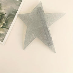 Y2K Star Glitter Hair Clip Barrette for Girls Acrylic Ponytail Holder