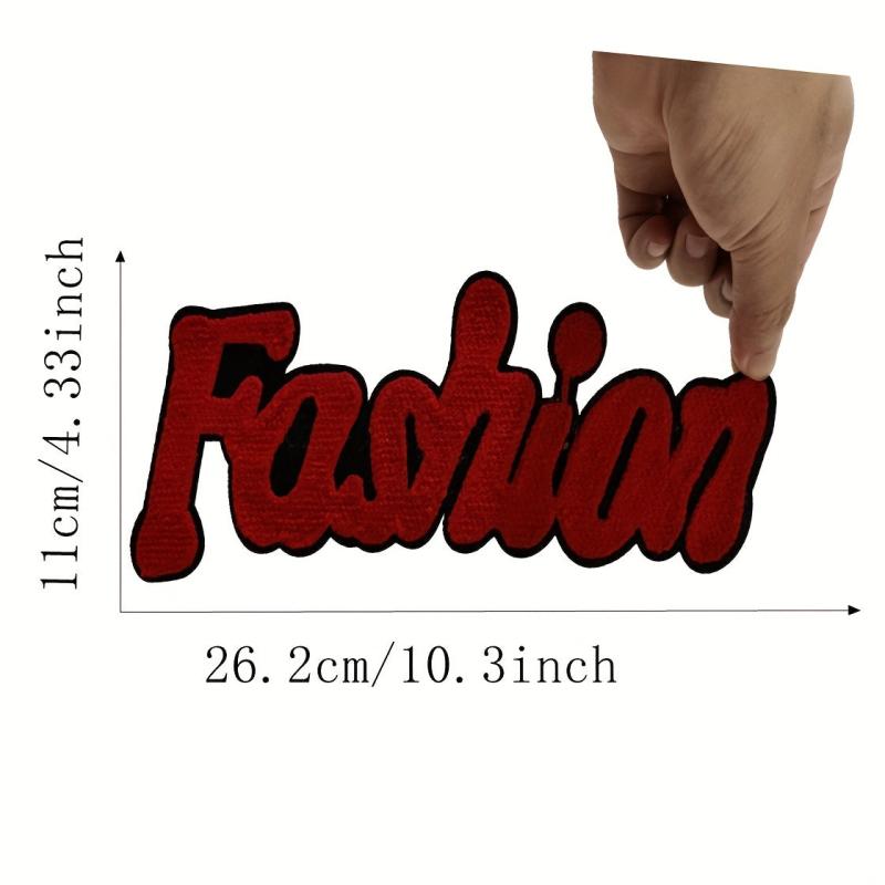 Chenille Towel Embroidered Letters Cloth Stickers DIY Decoration