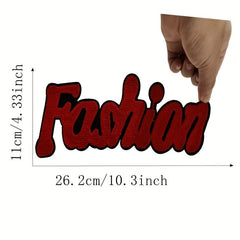 Chenille Towel Embroidered Letters Cloth Stickers DIY Decoration