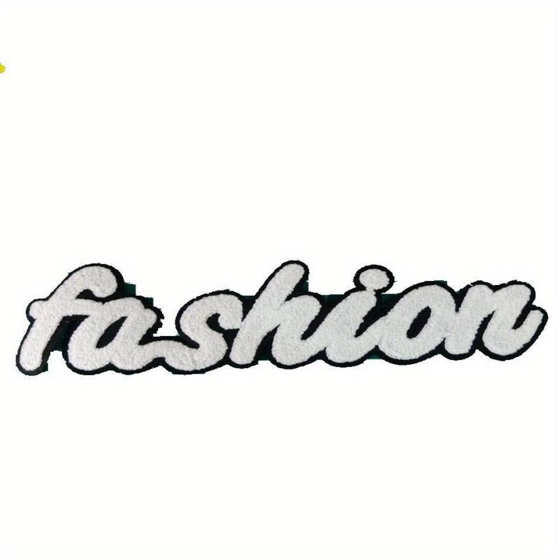 Chenille Towel Embroidered Letters Cloth Stickers DIY Decoration