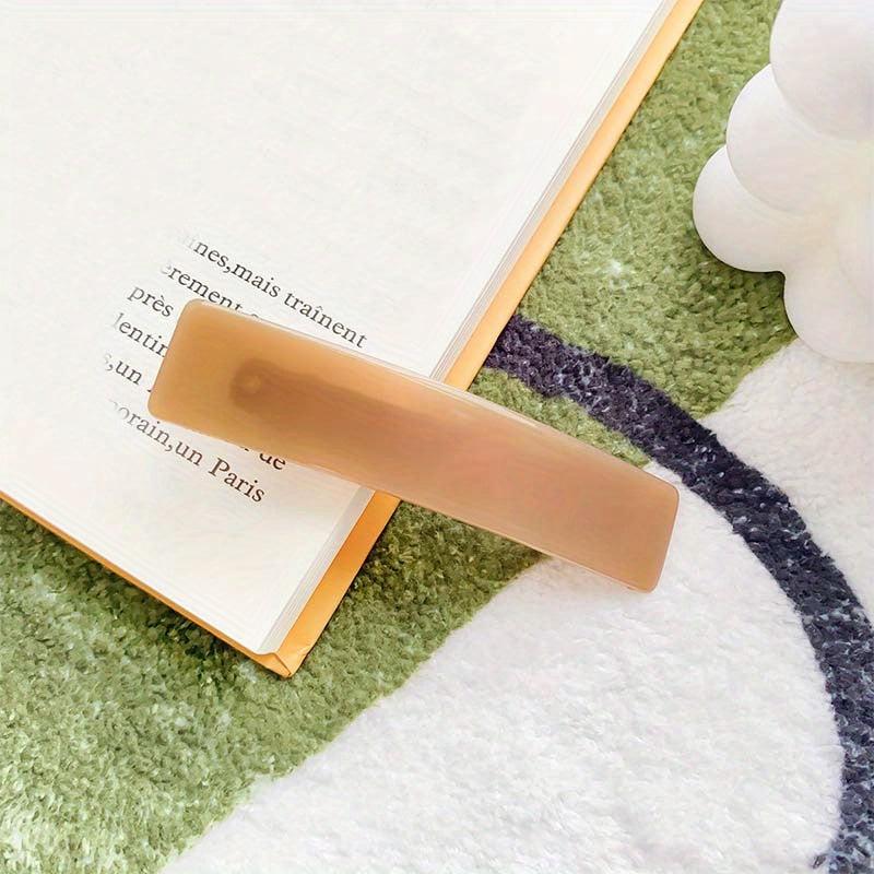 Glossy Jelly Barrette Long Hair Clip For Side Hair Bang