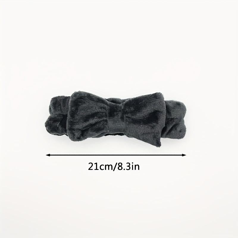 Plush Hair Accessories Set Soft Headband Wristband for Skincare Spa