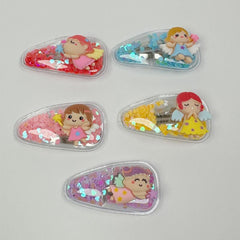 5pcs Baby Girls Snap Clip Unicorn Decor Hair Clip