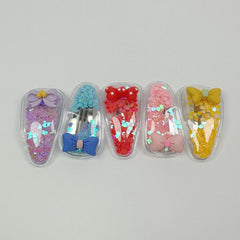5pcs Baby Girls Snap Clip Unicorn Decor Hair Clip