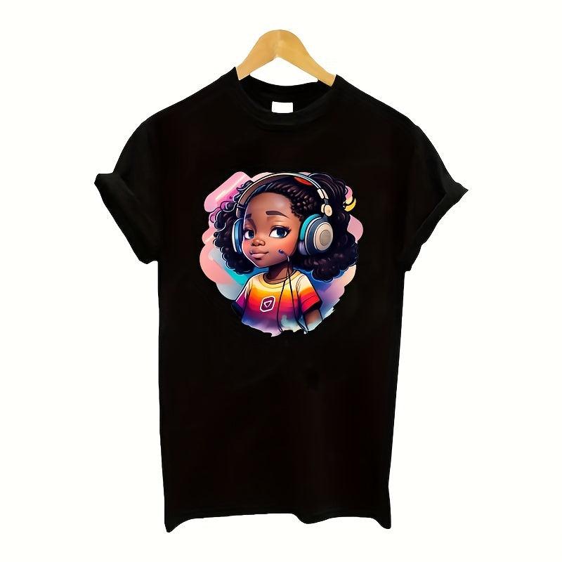 Dark Women Pattern Iron on Heat Transfer Stickers DIY Clothing T-shirt