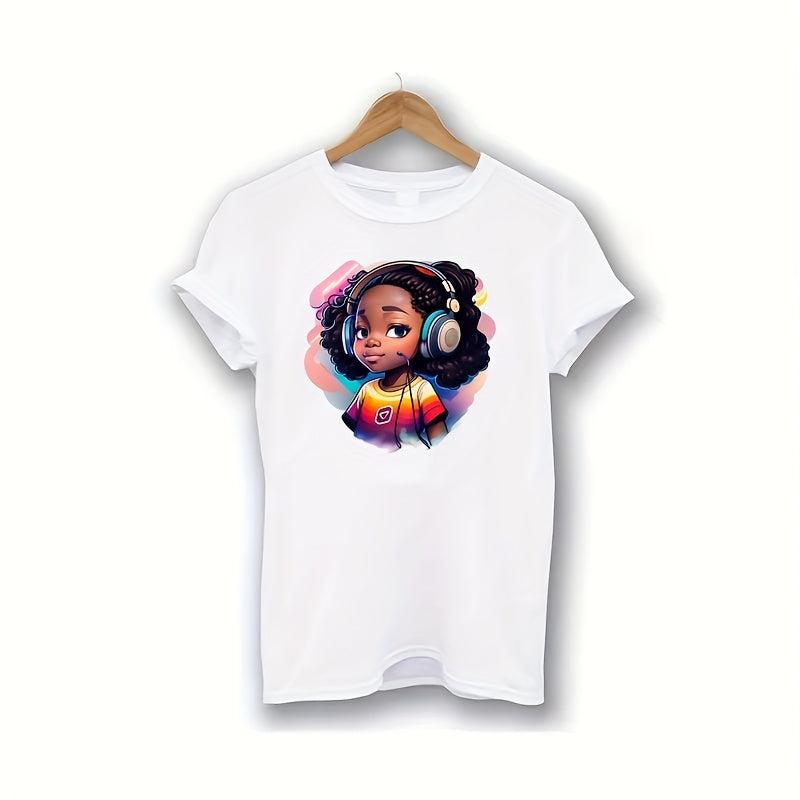 Dark Women Pattern Iron on Heat Transfer Stickers DIY Clothing T-shirt