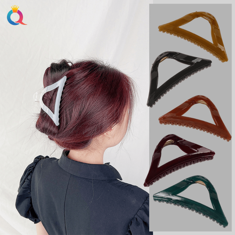 Large Hair Claw Triangle Shark Claw Hair Accessories Style Hair Clip For Women