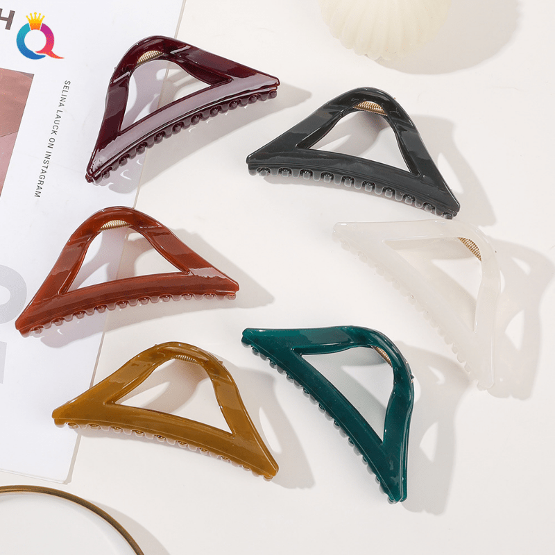 Large Hair Claw Triangle Shark Claw Hair Accessories Style Hair Clip For Women