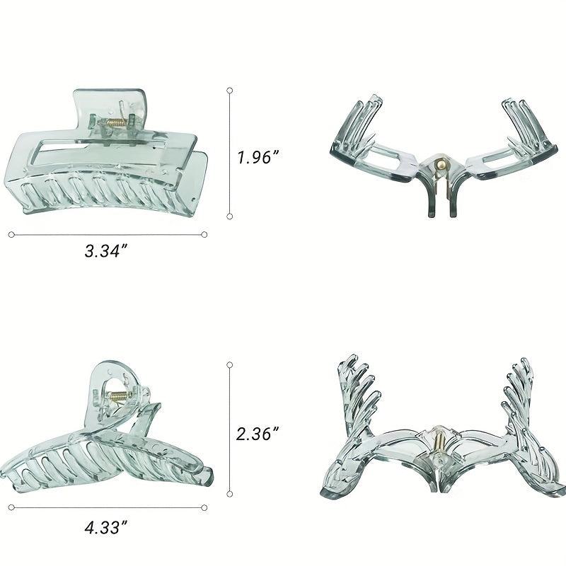 4pcs Women's Hair Claw Accessory Ponytail Clip