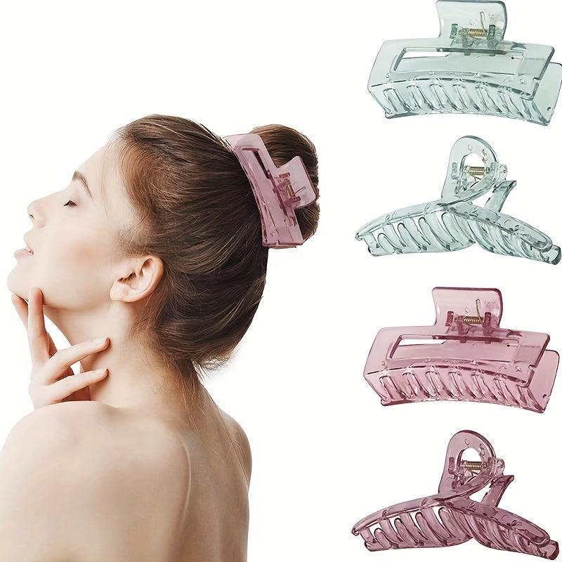 4pcs Women's Hair Claw Accessory Ponytail Clip