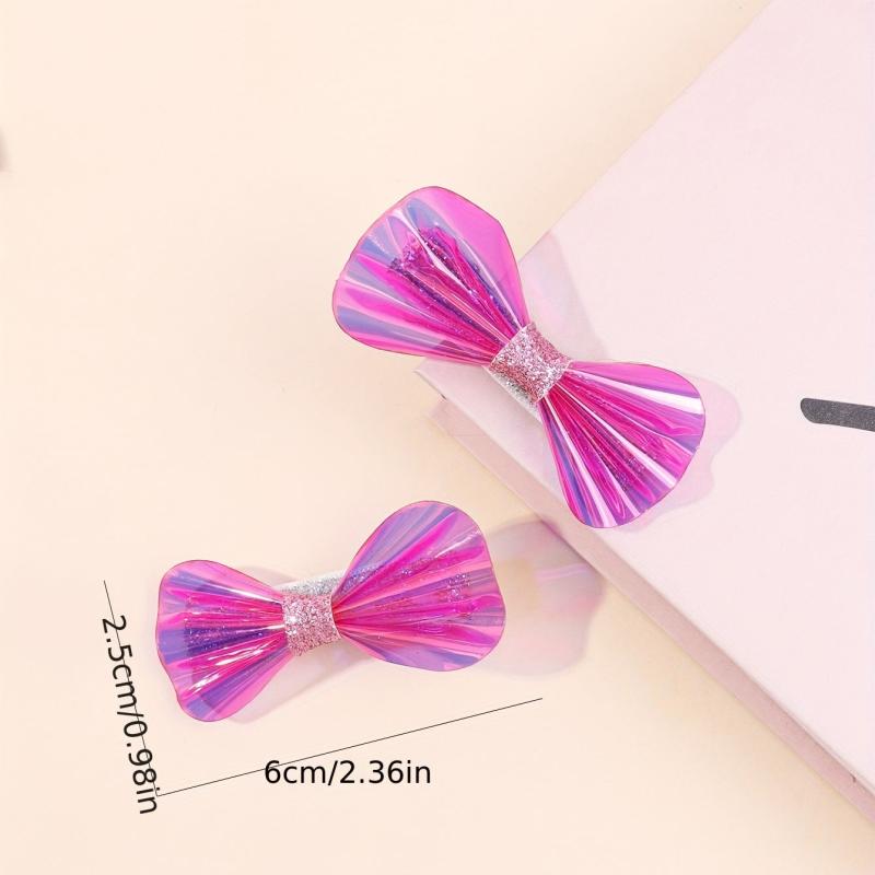 2pcs Rhinestone Bow Hair Clip, Sweet Hair Accessory for Women and Girls