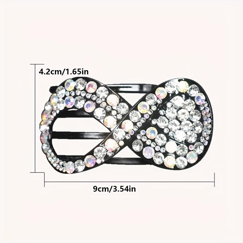 Rhinestone Hair Clip Ponytail Holder Headwear Hair Styling Accessory