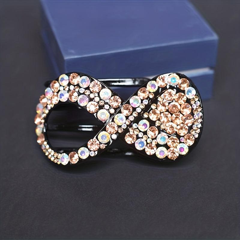 Rhinestone Hair Clip Ponytail Holder Headwear Hair Styling Accessory