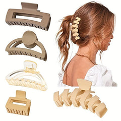 5pcs Large Hair Claw Ponytail Holder Hair Accessories For Women
