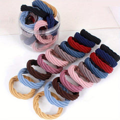 20pcs Elastic Hair Tie Mixed Hair Rope Seamless Hair Ring Ponytail Holder
