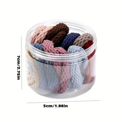 20pcs Elastic Hair Tie Mixed Hair Rope Seamless Hair Ring Ponytail Holder