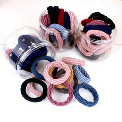 20pcs Elastic Hair Tie Mixed Hair Rope Seamless Hair Ring Ponytail Holder