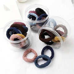 20pcs Elastic Hair Tie Mixed Hair Rope Seamless Hair Ring Ponytail Holder