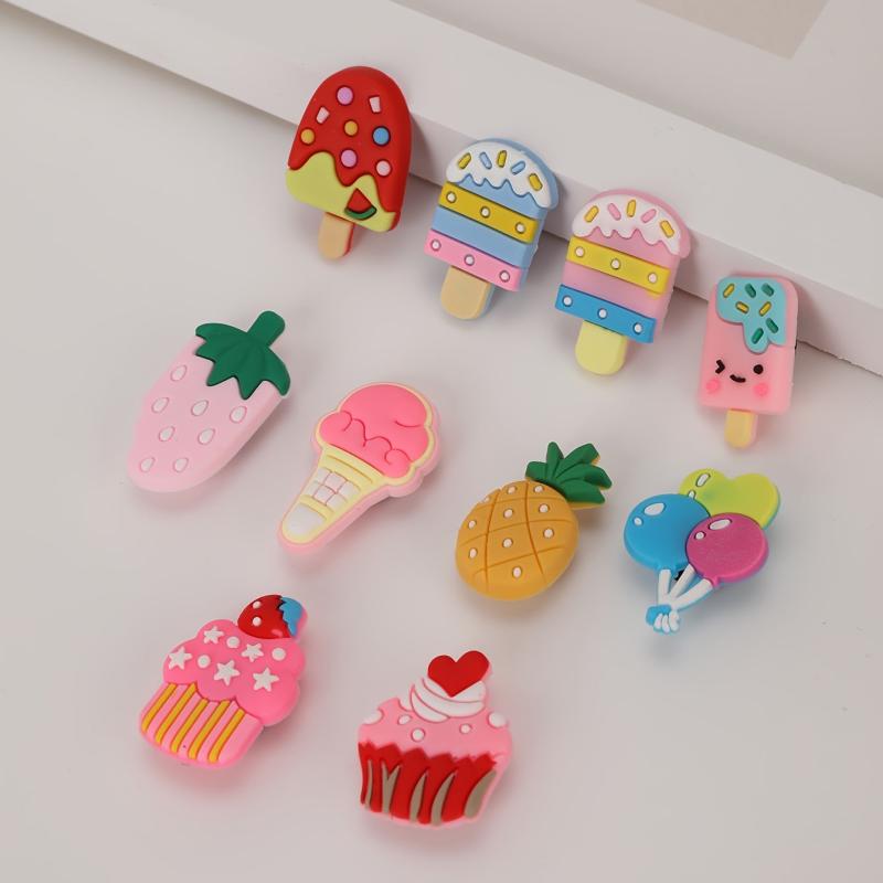 24pcs Ice Cream Shoe Charms for Girls