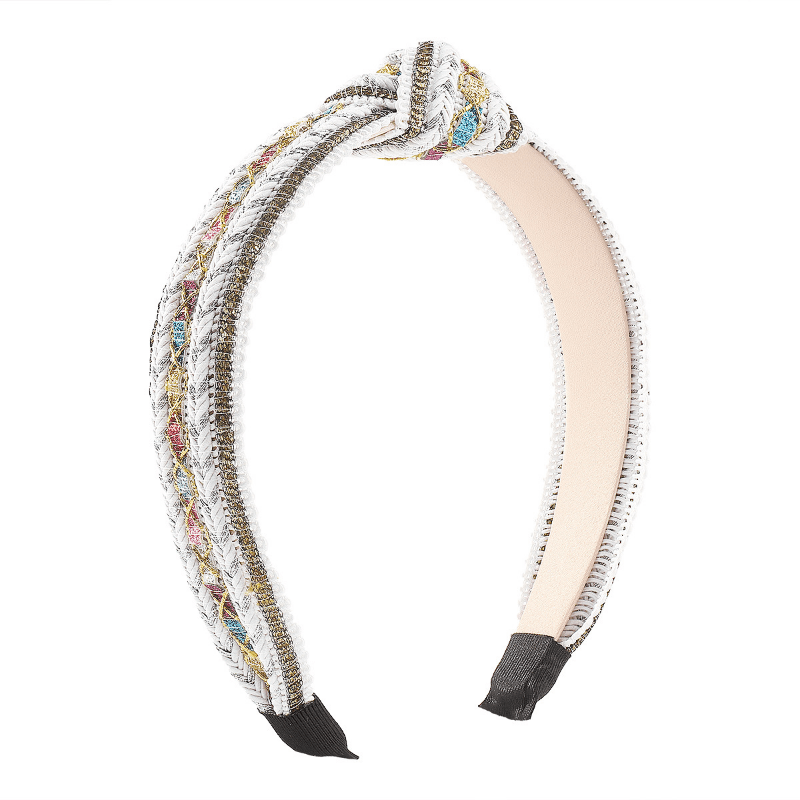 Boho Cross Knotted Headband Braided Head Hoop Criss Cross Headdress Hair Accesso