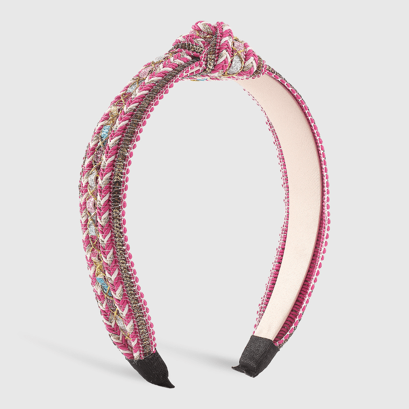 Boho Cross Knotted Headband Braided Head Hoop Criss Cross Headdress Hair Accesso