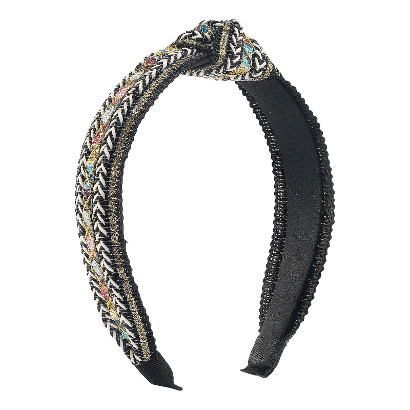 Boho Cross Knotted Headband Braided Head Hoop Criss Cross Headdress Hair Accesso