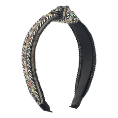 Boho Cross Knotted Headband Braided Head Hoop Criss Cross Headdress Hair Accesso