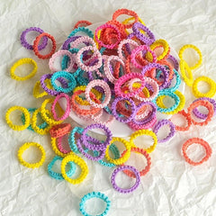 50pcs Small Candy Rubber Band Hair Rope Elastic Hair Accessories Girls