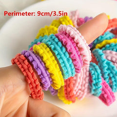 50pcs Small Candy Rubber Band Hair Rope Elastic Hair Accessories Girls