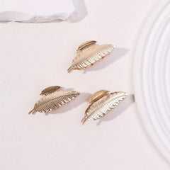 3pcs Leaf Shaped Hair Claw Ponytail Holder
