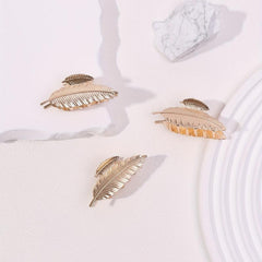 3pcs Leaf Shaped Hair Claw Ponytail Holder