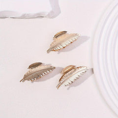 3pcs Leaf Shaped Hair Claw Ponytail Holder