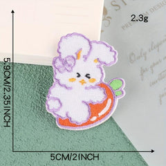 9pcs Bunny Stickers Embroidery Music Note Patches DIY Accessories