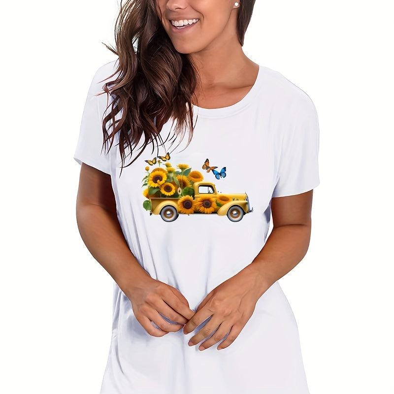 Sunflowers Iron On Heat Transfer Sticker DIY Clothing T Shirt Mask Jeans