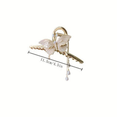 Butterfly Hair Claw With Tassel Ponytail Shark Claw Hair Accessories